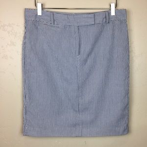 Talbots Blue and White Striped Pencil Skirt